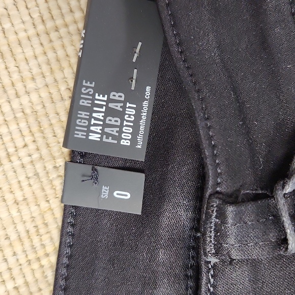 Kut From The Kloth Black High Rise Natalie Fab Ab Bootcut Jeans 0 NWT - Picture 5 of 13